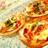 餃子の皮ｄｅ❤桜海老と青海苔チーズ焼き❤